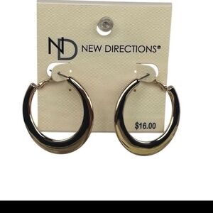 New Directions Classic Gold Hoop Earrings